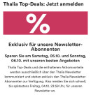 Thalia.de: Thalia Top-Deals exklusiv für Newsletter Abonnenten 05. und 06. Oktober