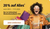 Mueller.de: Singles Day – 20% auf alles (inklusive Filme, Musik, Spielzeug) bis 11.11.24 nur online